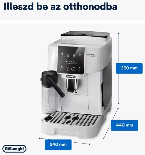 De’Longhi ECAM220.61.W Magnifica Start Milk automata presszó kávéfőző, 1450 W, fehér