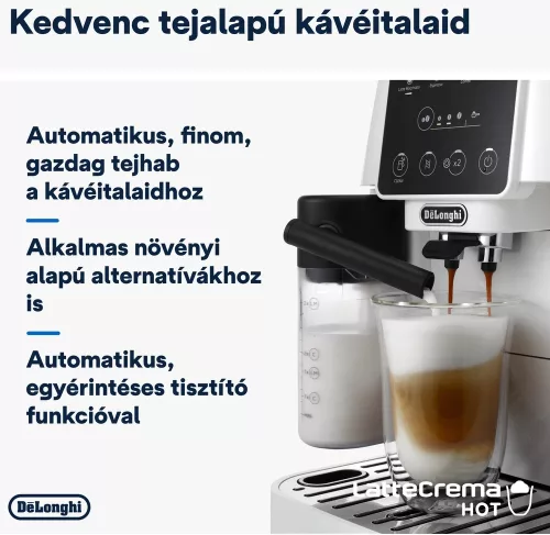 De’Longhi ECAM220.61.W Magnifica Start Milk automata presszó kávéfőző, 1450 W, fehér