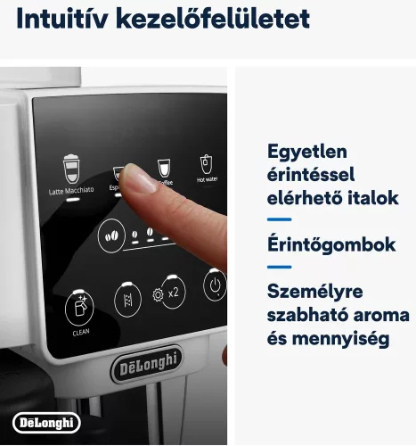 De’Longhi ECAM220.61.W Magnifica Start Milk automata presszó kávéfőző, 1450 W, fehér
