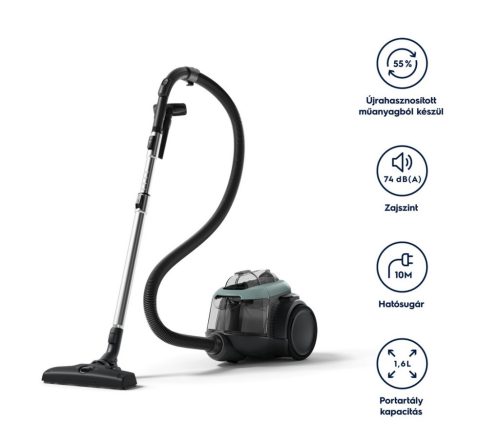Electrolux EL61C2OG óceánzöld-fekete porzsák nélküli porszívó
