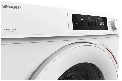 SHARP ES-NFA612DWB-EE elöltöltős mosógép, 6 kg, 1200 fordulat