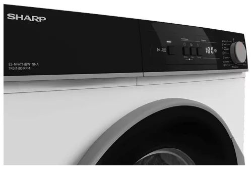 SHARP ES-NFA714BW1NNA-EE elöltöltős mosógép 7 kg, A energiaosztály, 1400 ford./perc