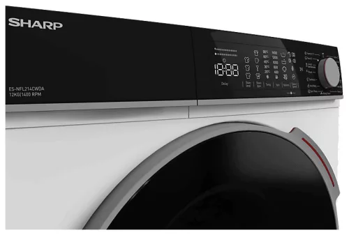 SHARP ES-NFL214CWDA-EE elöltöltős mosógép, 12 kg, 1400 ford./perc, gőztechnológia, A energiaosztály
