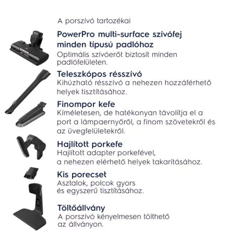 Electrolux ES52CB21DB Clean 500 vezeték nélküli álló porszívó