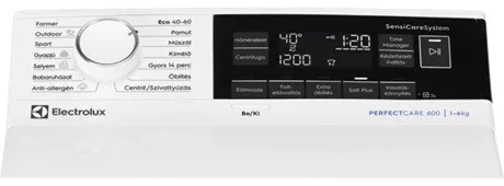 Electrolux EW6TN3262H PerfectCare felültöltős mosógép 6 kg, 1200 ford./perc, gőzfunkcióval