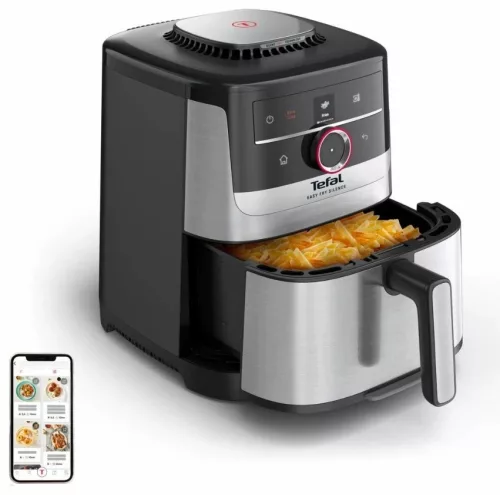 TEFAL EY572DE1 Easy Fry Smart & Silence 5 l forrólevegős sütő, alkalmazás-kompatibilitás, 1670 W