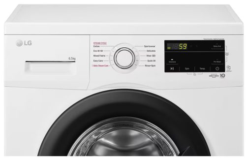 LG F2J3WSBWE 6,5 kg, max. 1200 ford./perc, Gőzelöltöltős mosógép, Keskeny kialakítás