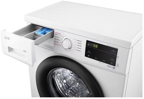 LG F2J3WSBWE 6,5 kg, max. 1200 ford./perc, Gőzelöltöltős mosógép, Keskeny kialakítás