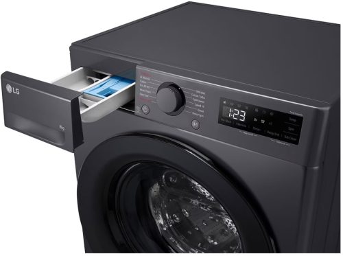 LG F2WR508SBM 8 kg, max. 1200 ford./perc, Gőzelöltöltős mosógép, AI DD™ technológia, Keskeny kialakítás