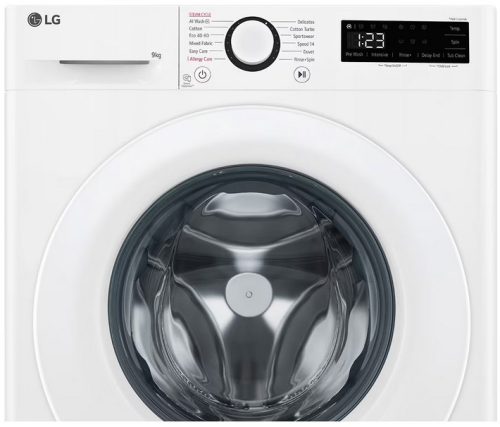 LG F2WR509SWW elöltöltős mosógép, 9 kg, max. 1200 ford./perc, Gőzmosógép, AI DD™ technológia, Keskeny kialakítás
