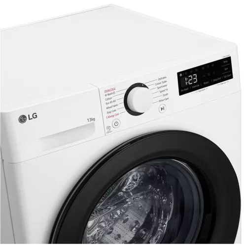 LG F4WR513SBW elöltöltős mosógép, 13 kg, max. 1400 ford./perc, Gőzmosógép, AI DD™ technológia
