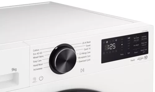 LG F4X5N09NWK elöltöltős gőzmosógép, 9 kg, A energiaosztály, WiFi