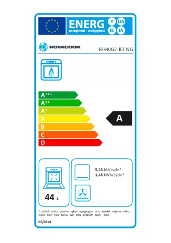 NOVACOOK F5S40G2 retro gáztűzhely