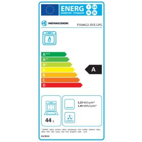 NOVACOOK F5S40G2 INX LPG inox gáztűzhely