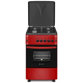   NOVACOOK F5S40G2 R meggypiros szabadonálló gáztűzhely, 44 l, 4 gázrózsa, gázgrill