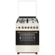 NOVACOOK F6TS40-RETRO BÉZS Exclusive Line szabadonálló gáz-elektromos tűzhely, 60 cm, A energiaosztály, wok égőfejjel