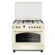NOVACOOK F9S50E6 RETRO 90 cm-es kombinált tűzhely, A energiaosztály, légkeverés, wok égőfej