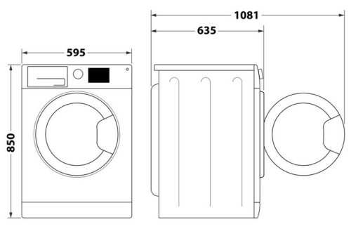 WHIRLPOOL FFB 10489 BV EE elöltöltős mosógép 10 kg