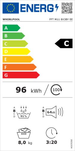 WHIRLPOOL FFT M11 8X3BY EE hőszivattyús szárítógép