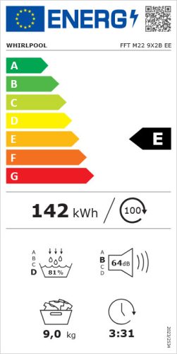 WHIRLPOOL  FFT M22 9X2B EE hőszivattyús szárítógép