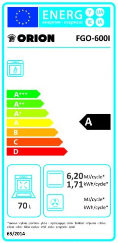 ORION FGO600I gáztűzhely