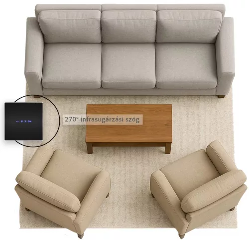 HOME FKIR-270-WIFI álló SMART infra fűtőtest 1000 W, WiFi, fehér