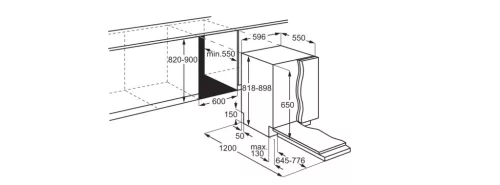 AEG GI5210E1SN beépíthető mosogatógép 13 teríték, AirDry technológia, inverter