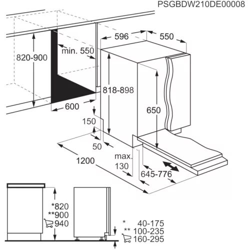 AEG GI6200B1EU beépíthető mosogatógép 13 teríték, AirDry technológia, inverteres motor