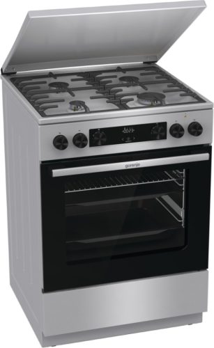GORENJE GKS6C71XF INOX kombinált tűzhely 60 cm széles