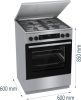 GORENJE GKS6C71XF INOX kombinált tázhely 60 cm széles