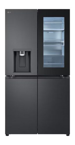 LG GMG960EVEE InstaView™ Négyajtós hűtőszekrény DoorCooling⁺™, Craft Ice™ és ThinQ™ technológia, 638L kapacitás