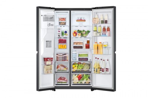 LG GSJV71MCTE Door-in-Door™ Side-by-Side hűtőszekrény, DoorCooling™ és ThinQ™ technológia, 635L kapacitás