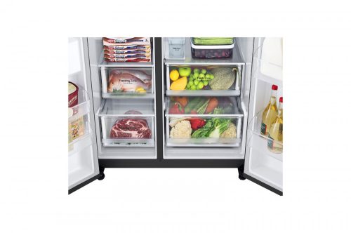 LG GSJV71MCTE Door-in-Door™ Side-by-Side hűtőszekrény, DoorCooling™ és ThinQ™ technológia, 635L kapacitás