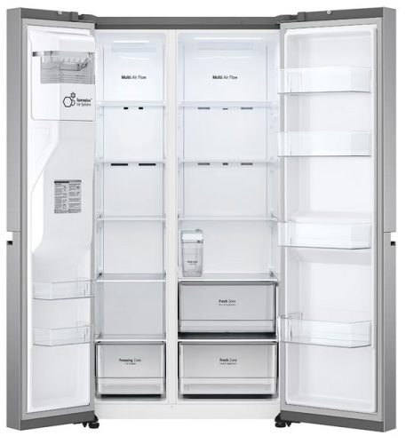 LG GSLV51PZXE side by side hűtőszekrény 635L kapacitás