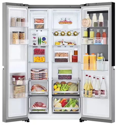 LG GSVV80PYLL InstaView Side-by-Side hűtőszekrény 655L, DoorCooling+, ThinQ WiFi