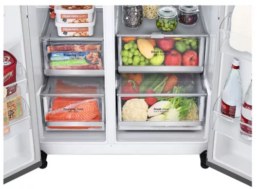 LG GSVV80PYLL InstaView Side-by-Side hűtőszekrény 655L, DoorCooling+, ThinQ WiFi