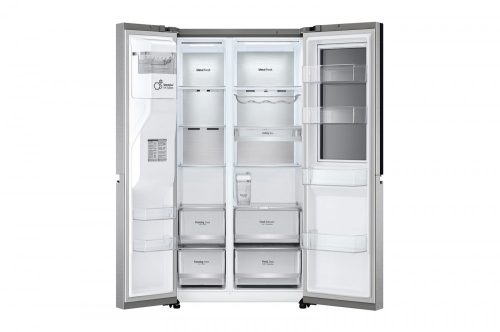 LG GSXV91MBAE InstaView Door-in-Door™ Side-by-Side hűtőszekrény DoorCooling+™ és ThinQ™ technológia, 635L kapacitás