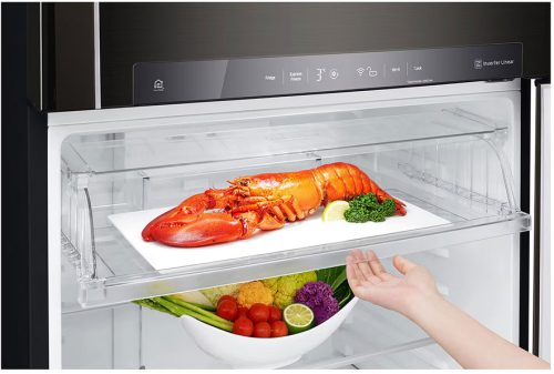 LG GTF744BLPED felülfagyasztós hűtőszekrény, DoorCooling+™ és ThinQ™ technológia, 509L kapacitás