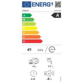 GORENJE GV673A66 beépíthető mosogatógép