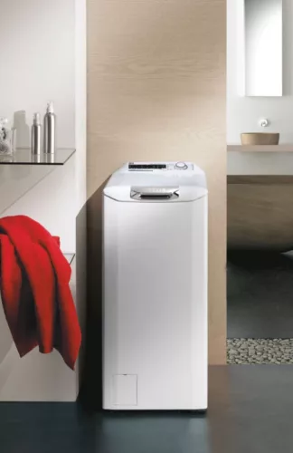 HOOVER H3TSM47TAMCE-S felültöltős mosógép, 7 kg, 1400 centrifuga, GŐZ, INVERTER