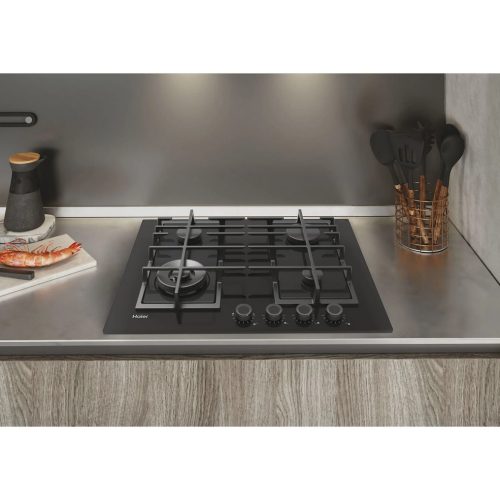 HAIER HAVG5BF4S2B/1 beépíthető gázfőzőlap, 4 zónás, edzett üveg
