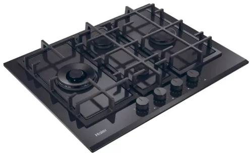 Haier HAVG5D4TB beépíthető gázfőzőlap, 4 főzőzóna, wok égő, Preci Flame