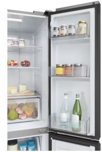 HAIER HCR3818ENPTE 4 ajtós hűtőszekrény, E energiaosztály, fekete