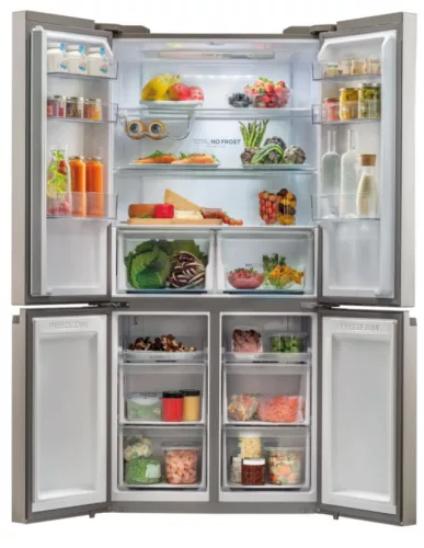 HAIER HCR5919ENMM 4 ajtós hűtőszekrény, 643 l, New Platinum Inox