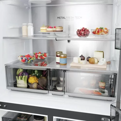 Haier HCR59F18DNMM többajtós hűtőszekrény, No Frost, D energiaosztály
