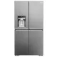 HAIER HCR7918EIMP négyajtós többajtós hűtőszekrény 601 l, No Frost, E energiaosztály, platina inox