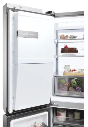 HAIER HCR7918EIMP négyajtós többajtós hűtőszekrény 601 l, No Frost, E energiaosztály, platina inox