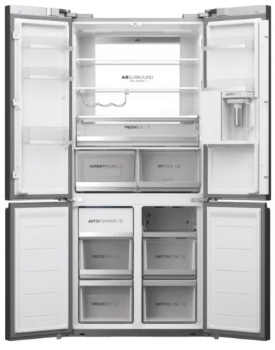 HAIER HCW7819EHMP 4 ajtós hűtőszekrény, 467 l, platina inox