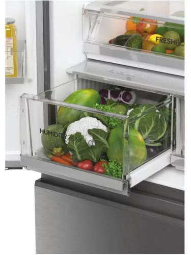 HAIER HCW7819EHMP 4 ajtós hűtőszekrény, 467 l, platina inox