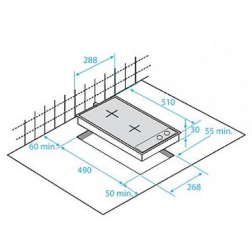 BEKO HDCG-32220SX beépíthető domino gázlap